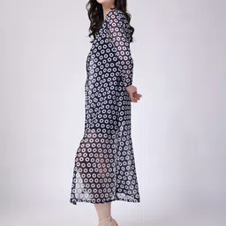 SCORPIUS Women Printed Longline Sheer Shrug image 2