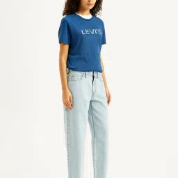 levi's Women's 94 Light Blue Baggy Fit High Rise Jeans image 2