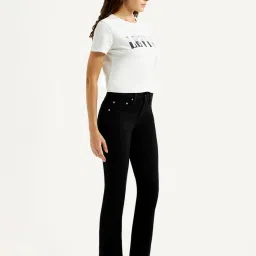 levi's Women's 725 Black Slim Bootcut Fit Mid Rise Jeans image 5