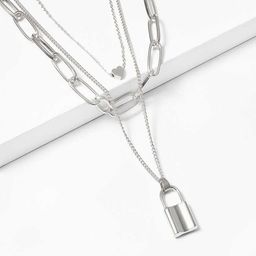 YouBella Silver-Toned Silver-Plated Layered Necklace-picture-6