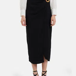 Kazo Michelle Wrap Midi Skirt-picture-32
