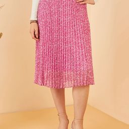 RARE Printed A-Line Knee-Length Skirt-picture-5