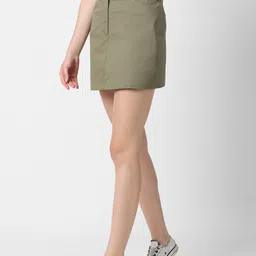 VASTRADO Pure Cotton A-line Mini Skirt image 2