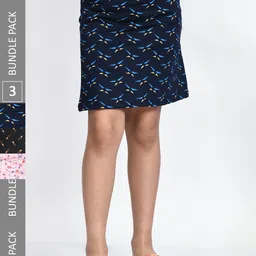 BAESD Girls Pack Of 3 Mini A-Line Pure Cotton Skirts-picture-25