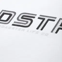 Roadster Men White & Black Brand Logo Printed Pure Cotton T-shirt image 2