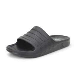 Adda Men Black Striped Rubber Sliders image 3