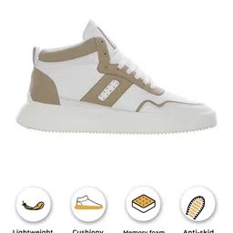 yoho Men Colourblocked Lightweight Anti-Skid Sole Mid-Top Sneakers image 4