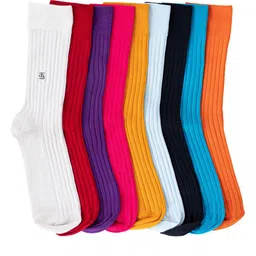SockSoho Men Pack Of 9 Assorted Above Ankle-Length Cotton Socks image 5