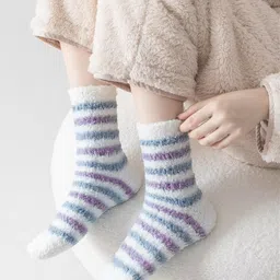 FIMS Unisex Pack Of 8 Striped Calf Length Winter Assorted Socks image 5