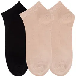 N2S NEXT2SKIN Women Pack Of 3 Assorted Low Cotton Ankle-Length Socks-picture-27