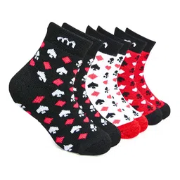 BAESD Kids Pack Of 3 Patterned Cotton Ankle-Length Socks-picture-27