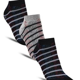 Dollar Socks Men Pack Of 3 Ankle Length Striped Socks-picture-30