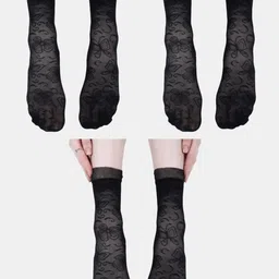 N2S NEXT2SKIN Women Set Of 3 Self-Design Ankle-Length Socks-picture-10