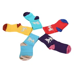 BAESD Kids Pack Of 5 Patterned Anti-Skid Ankle Length Socks image 3