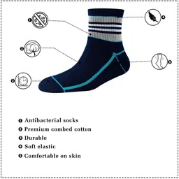 Cotstyle Men Pack Of 3 Anti Bacterial Ankle Length Socks image 3
