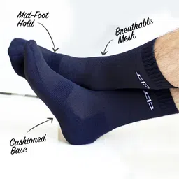 Heelium Men Set of 2 Odour-Free Breathable Bamboo Crew Length Socks image 2