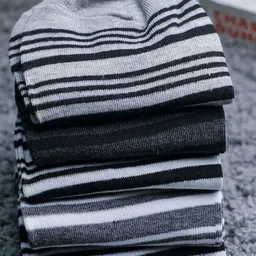 Brauch Men Pack Of 5 Cotton Striped Above Ankle Length Socks image 4