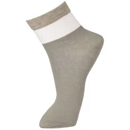 FRENCHIE Men Pack Of 5 Assorted Colourblocked Breathable Cotton Ankle Length Socks image 2