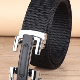 ZORO Men Black Canvas Belt-image-87