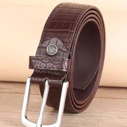 ZORO Men Brown Textured PU Belt-picture-27