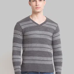 Parx Men Grey Striped Sweater Vest-picture-31