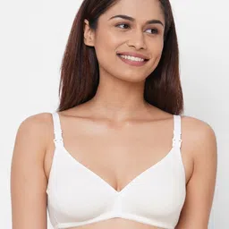 Inner Sense Pack of 2 Nude-Coloured & White Solid Antimicrobial Maternity Sustainable Bra IMB006E_6F image 4