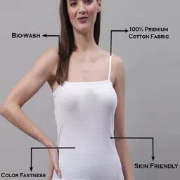 FBAR Pack Of 2 Non Padded Pure Cotton Camisoles image 4