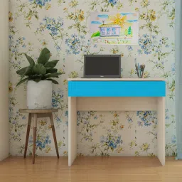 adona Primera Kids Study Desk with Drawer in Light Woodgrain Finish Azure Blue Colour-picture-10