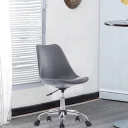 ngfc - sitting environment solutions NGFC Armless Revolving Office Chair || Height-Adjustable Stylish Modern Back Office Chair for Salon/Spa/Bar/Medical/Kitchen/Doctor Stool Chair (Grey) image 2