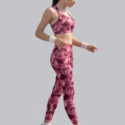 Soie Printed Sports Bra & Leggings Co-Ords image 3