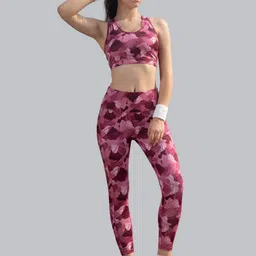 Soie Printed Sports Bra & Leggings Co-Ords image 4