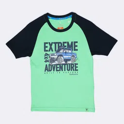 Van Heusen Boys Typography Printed Pure Cotton Smart Tech Easy Stain Release T-Shirt image 5