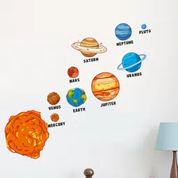 rawpockets Orange & Blue Planets Vinyl Wall Sticker-picture-33