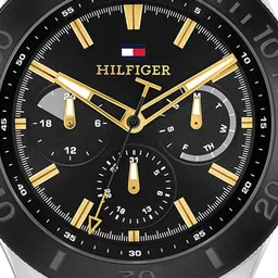 Tommy Hilfiger Men Embellished Dial & Stainless Steel Textured Straps Analogue Watch TH1792114 image 3