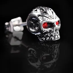 Yellow Chimes Silver-Toned Stainless Steel Contemporary Studs Earring image 1