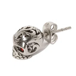 Yellow Chimes Silver-Toned Stainless Steel Contemporary Studs Earring image 4