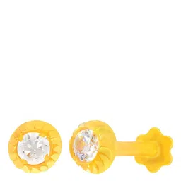 BHIMA 22K BIS Hallmark (916) Yellow Gold Solo Sparkle Nose Pin-picture-41