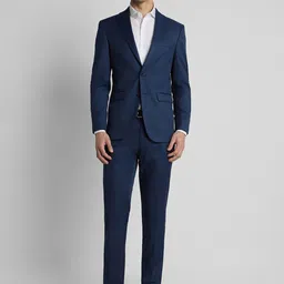 Peter England Elite Men Slim Fit Formal Two Piece Suit-image-53