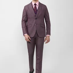Peter England Elite Men Slim Fit Single Breasted Three Piece Suit-picture-28