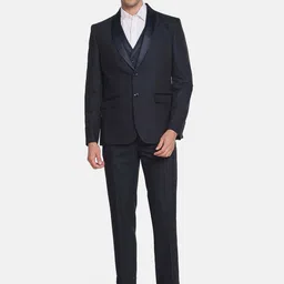 Arrow Men Checked Single Breasted Slim Fit 3-Peice Formal Suit-image-83