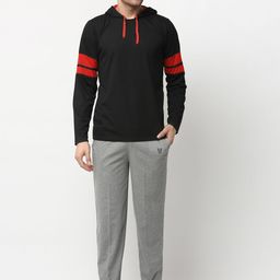 mack jonney VIMAL JONNEY Men Black & Grey Cotton Night Suit-picture-34