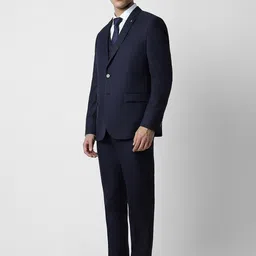 Van Heusen Checked Slim-Fit Single-Breasted Three-Piece Formal Suit image 3