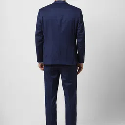 Van Heusen Men Textured Slim Fit Single-Breasted 2 Piece Suit image 3