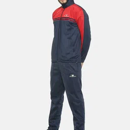 HPS Sports Men Blue & Red Solid Track Suit image 3