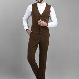 Canary London Men Slim-Fit Single-Breasted Three-Piece Formal Suit image 5