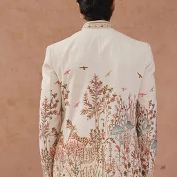 KALPRAAG Self Design Single Breasted Bandhgala image 3