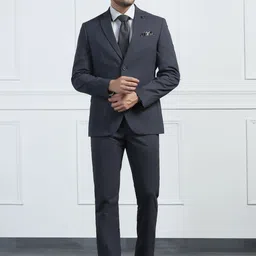 Blackberrys Men Slim-Fit Single-Breasted Two-Piece Formal Suit-picture-7