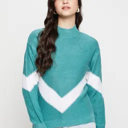 Cantabil Geometric Self Design Acrylic Pullover Sweater-picture-26