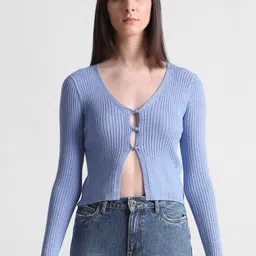 ONLY Women Ribbed Crop Cardigan Sweater-picture-38