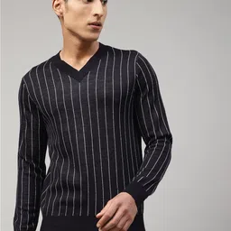 Antony Morato Black & White Striped Pullover Sweater-picture-29